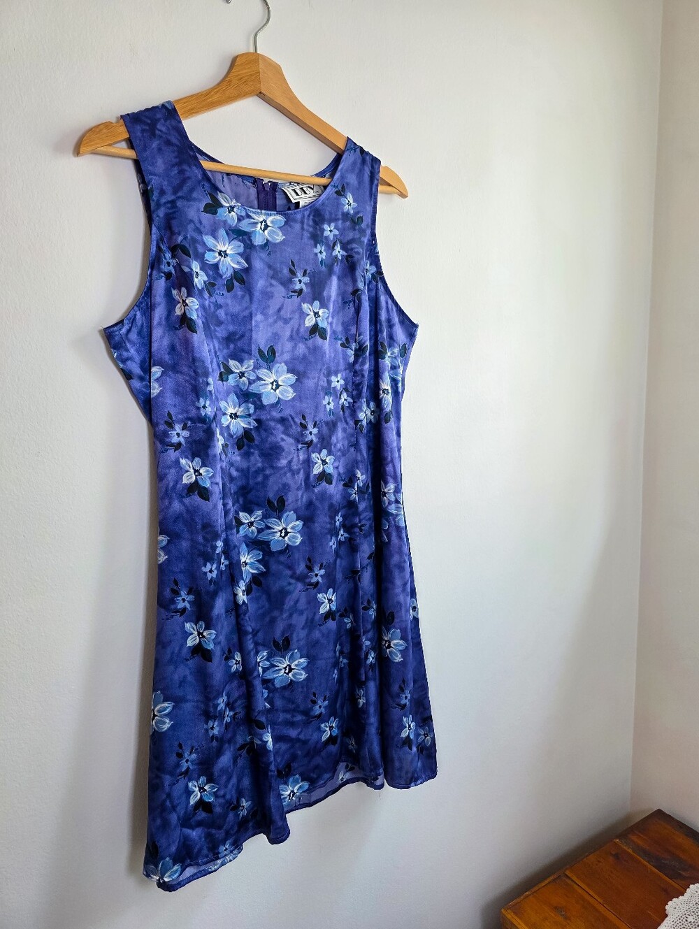 Vintage DBY Ltd. Satin Tropical Mini Vacation Dress